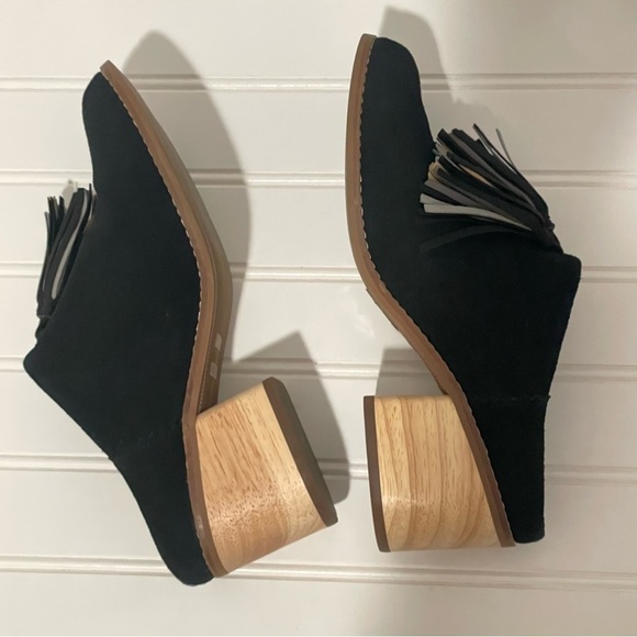 TOMS Black Leila Slip On Heeled Mule 609 - Picture 3 of 10